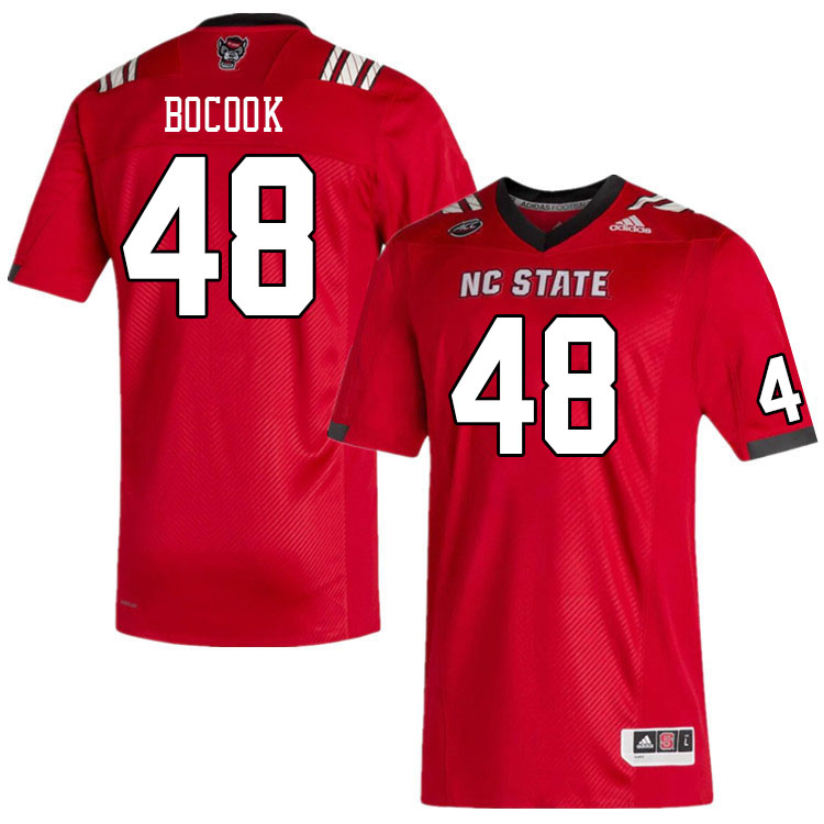 Men #48 Shelton Bocook North Carolina State Wolfpacks College Football Jerseys Stitched-Red - Click Image to Close